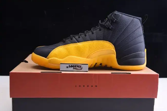 Rep MAX Gold University Air Jordan 12 130690-070 Black Retro 0416
